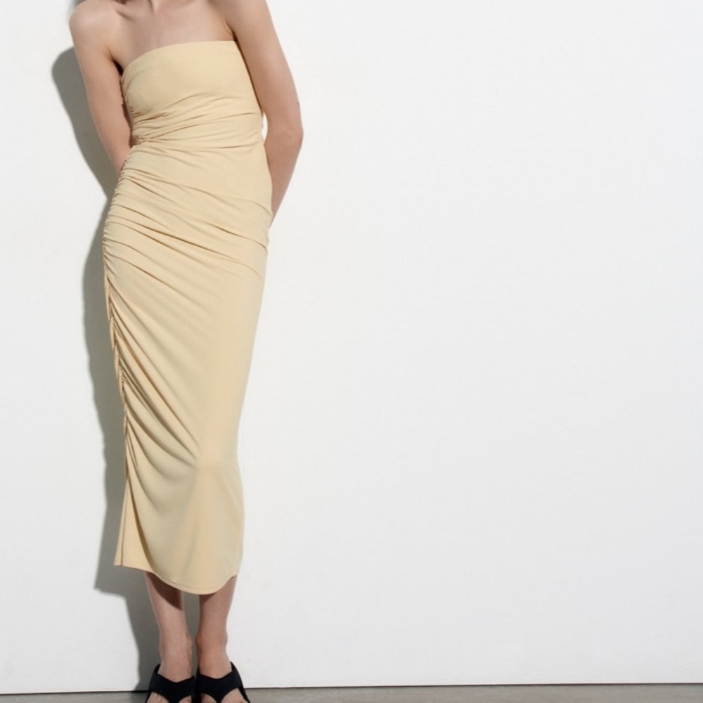 Zara Yellow MIDI Dress